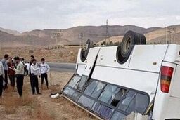 واژگونی مینی‌بوس حامل ۲۶ دانش‌آموز‌ ‌تیزهوش‌ در جاده ملکان – بناب