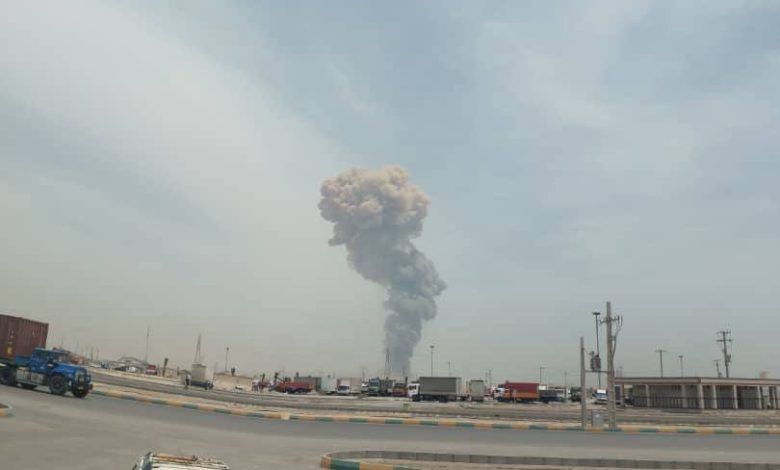 خبرنگار صداوسیما: منشا انفجار یک کانتینر بوده است