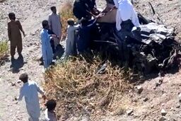 مصدومیت یک کارگر سوخت‌بر بر اثر تصادف در جاده ایرانشهر