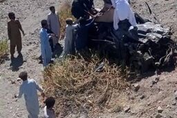 مصدومیت یک کارگر سوخت‌بر بر اثر تصادف در جاده ایرانشهر