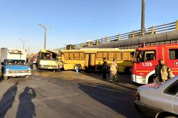 افزایش تعداد مصدومان تصادف دو اتوبوس در جاده مخصوص کرج