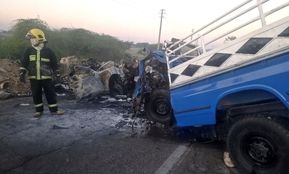 تصادف مرگبار نیسان حامل کپسول گاز با پژو/ آمار فوتی‌ها + عکس